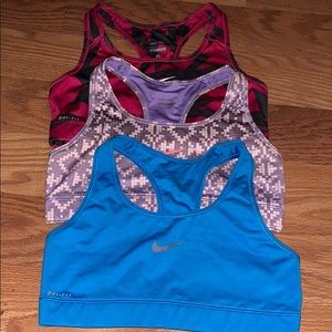 3 Nike Dri-Fit Sports Bras